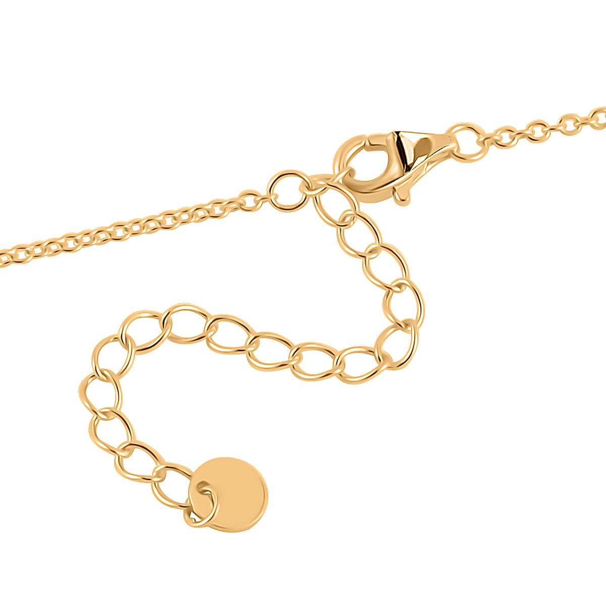 Lustro Stella Finest CZ Necklace in 14K Yellow Gold Over Sterling Silver 18-20 Inches image number 5