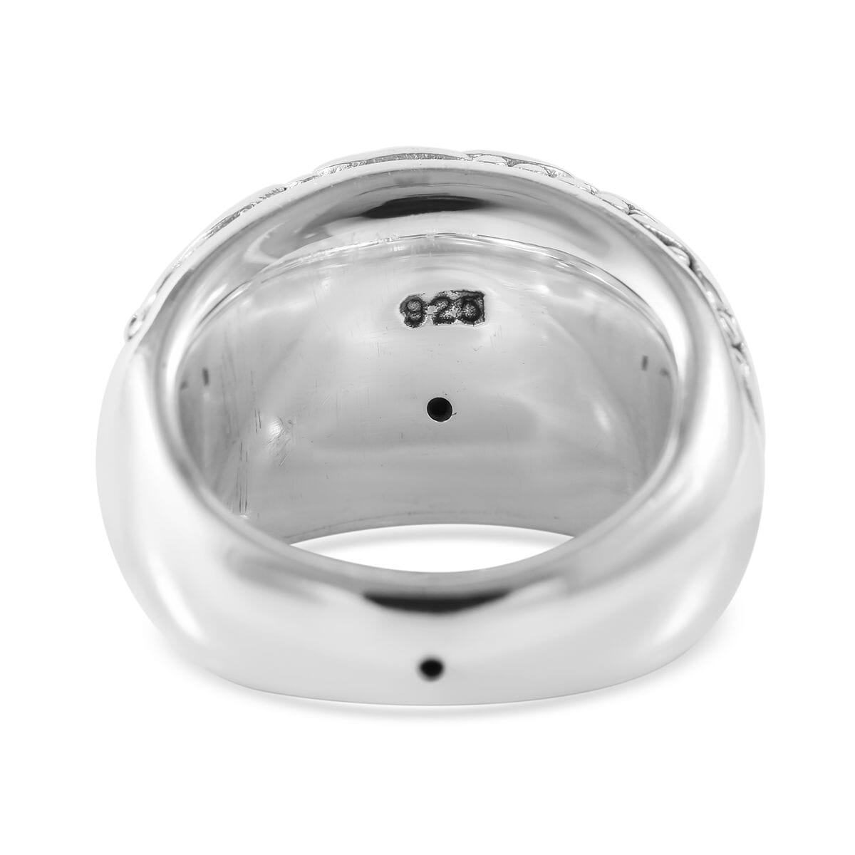 Sterling Silver Floral Dome Ring (Size 10.0) 6.30 Grams image number 3