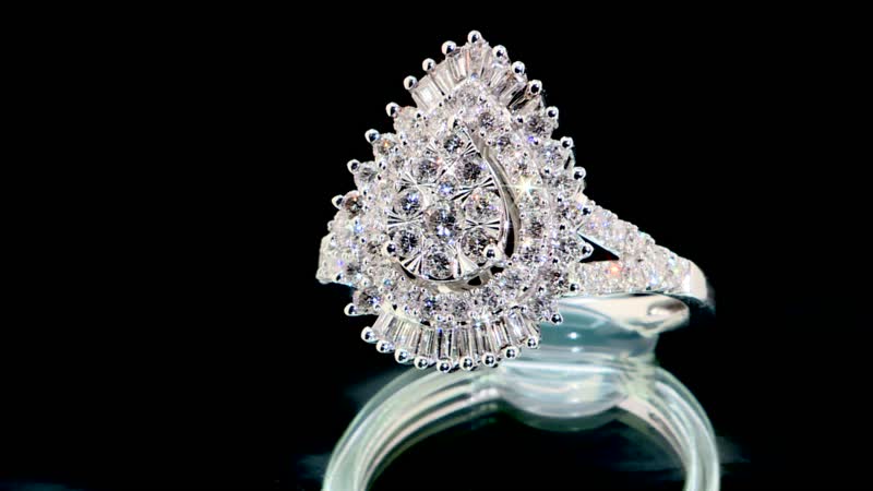 14K White Gold Diamond (I1) Ring (Size 7.0) (4.6 g) 1.00 ctw