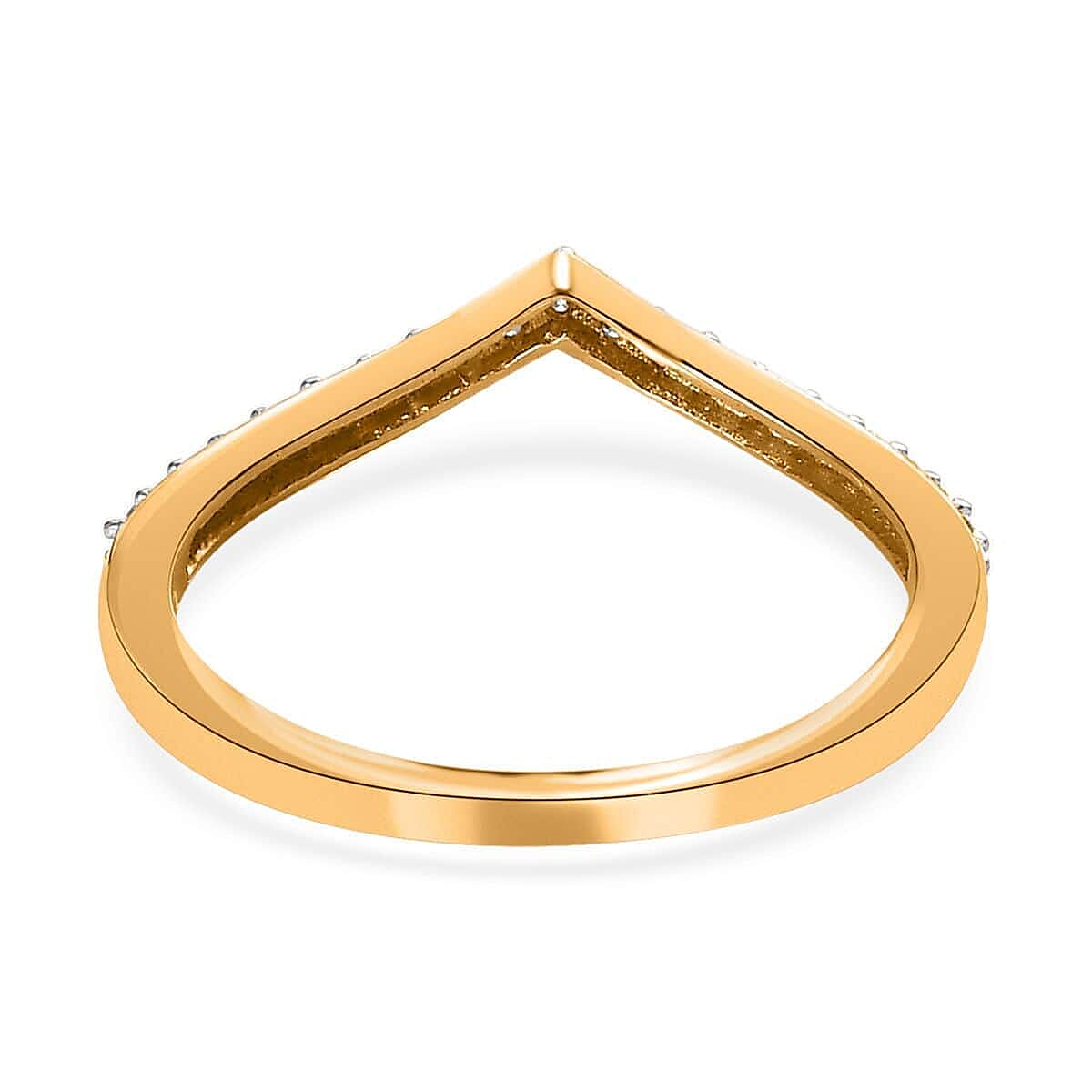 Iliana 18K Yellow Gold G-H SI Diamond Heart Wishbone Ring (Size 5.5) 0.20 ctw image number 4