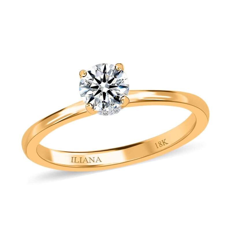 Iliana Diamond G-H SI1 0.50 ctw Ring in 18K Yellow Gold (Size 10.0)