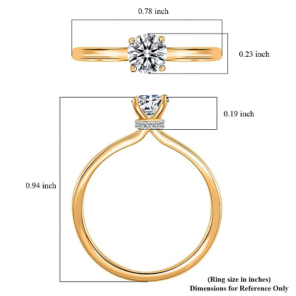 Iliana Diamond G-H SI1 0.50 ctw Ring in 18K Yellow Gold (Size 10.0)