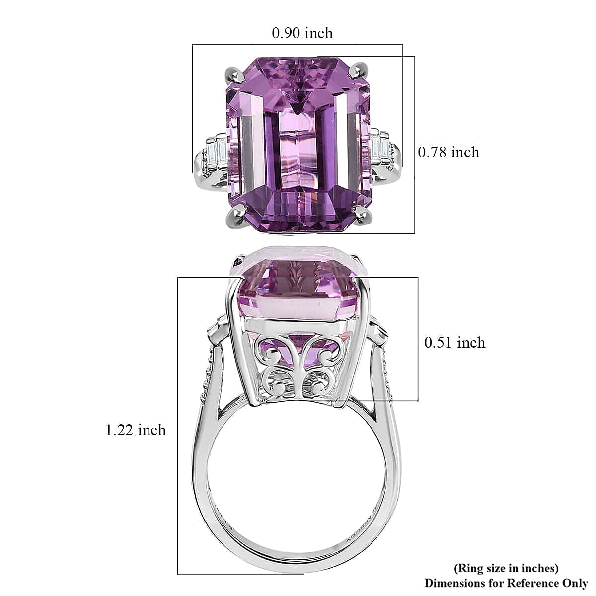 Certificate and Appraised Rhapsody 950 Platinum AAAA Patroke Kunzite and E-F VS2 Diamond Ring (Size 6.5) 10.30 Grams 24.50 ctw image number 5