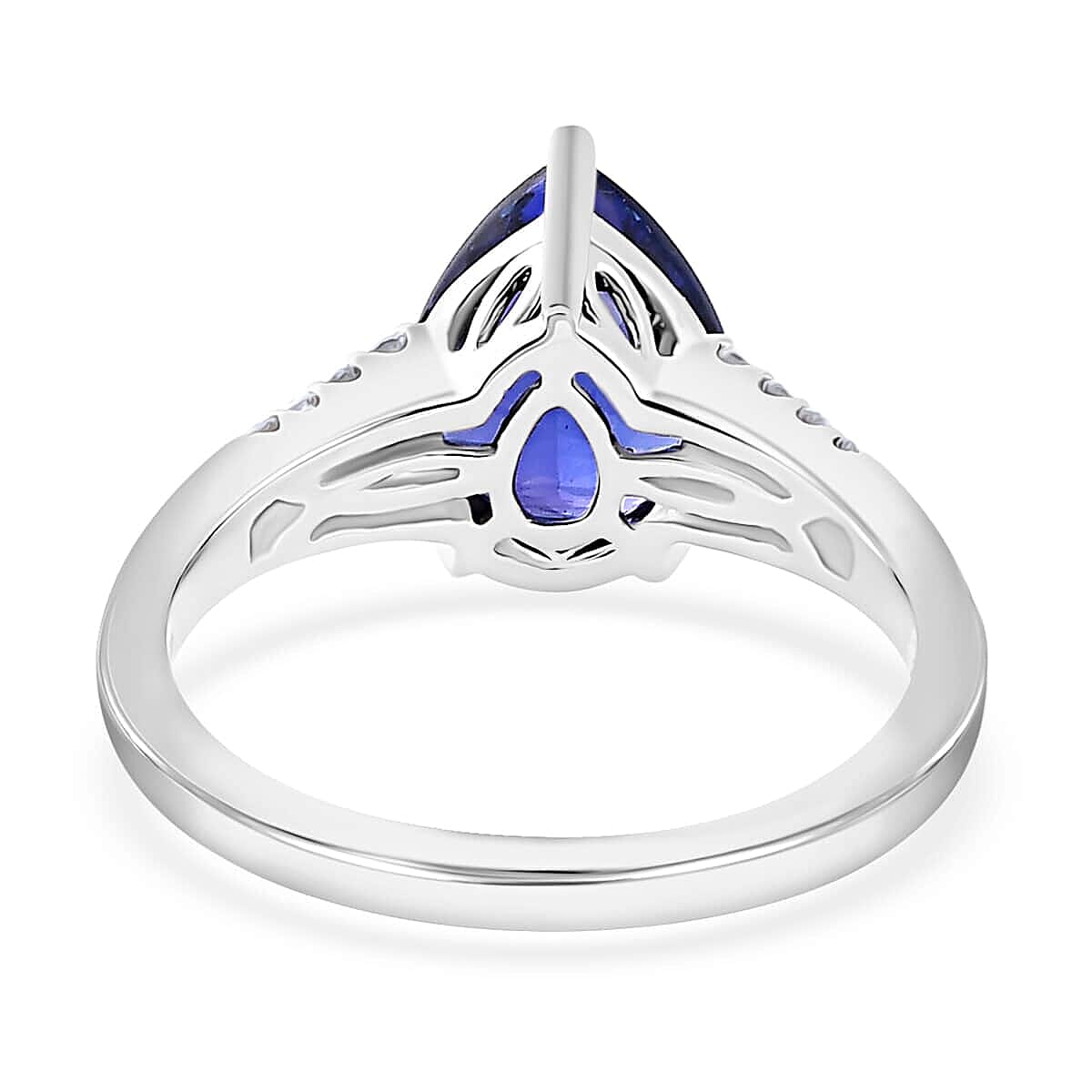 Rhapsody 950 Platinum AAAA Tanzanite and E-F VS Diamond Ring (Size 5.0) 5.40 Grams 3.00 ctw