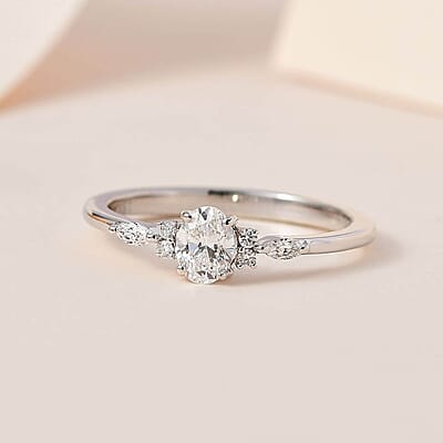 Iliana 18K White Gold Diamond G-H SI Ring (Size 5.0) 0.50 ctw