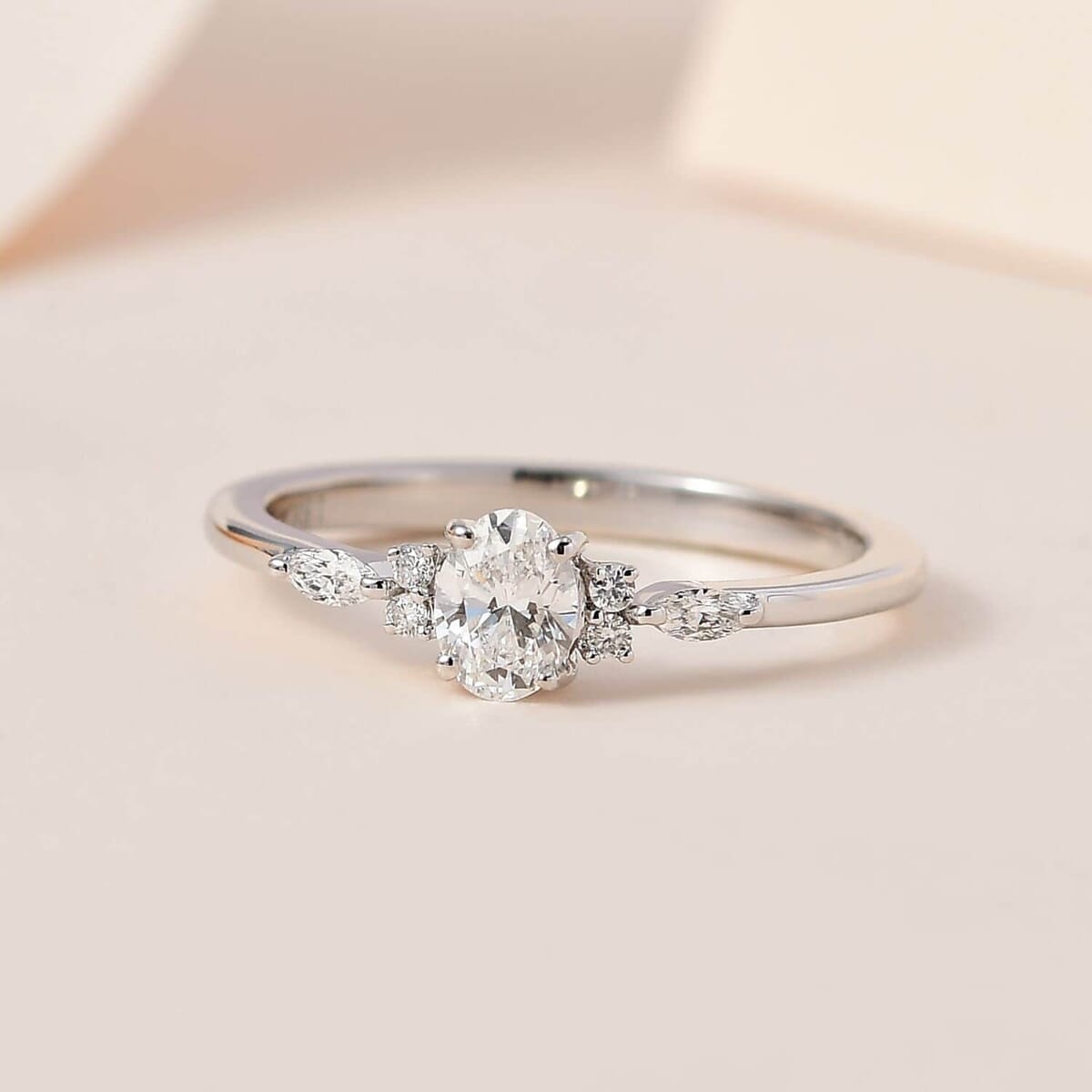 Iliana 18K White Gold Diamond G-H SI Ring (Size 8.5) 0.50 ctw image number 1