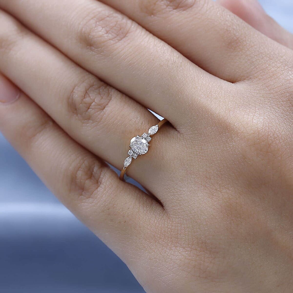 Iliana 18K Yellow Gold Diamond G-H SI Ring (Size 8.5) 0.50 ctw image number 2