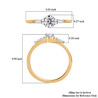 Iliana 18K Yellow Gold Diamond G-H SI Ring (Size 9.0) 0.50 ctw
