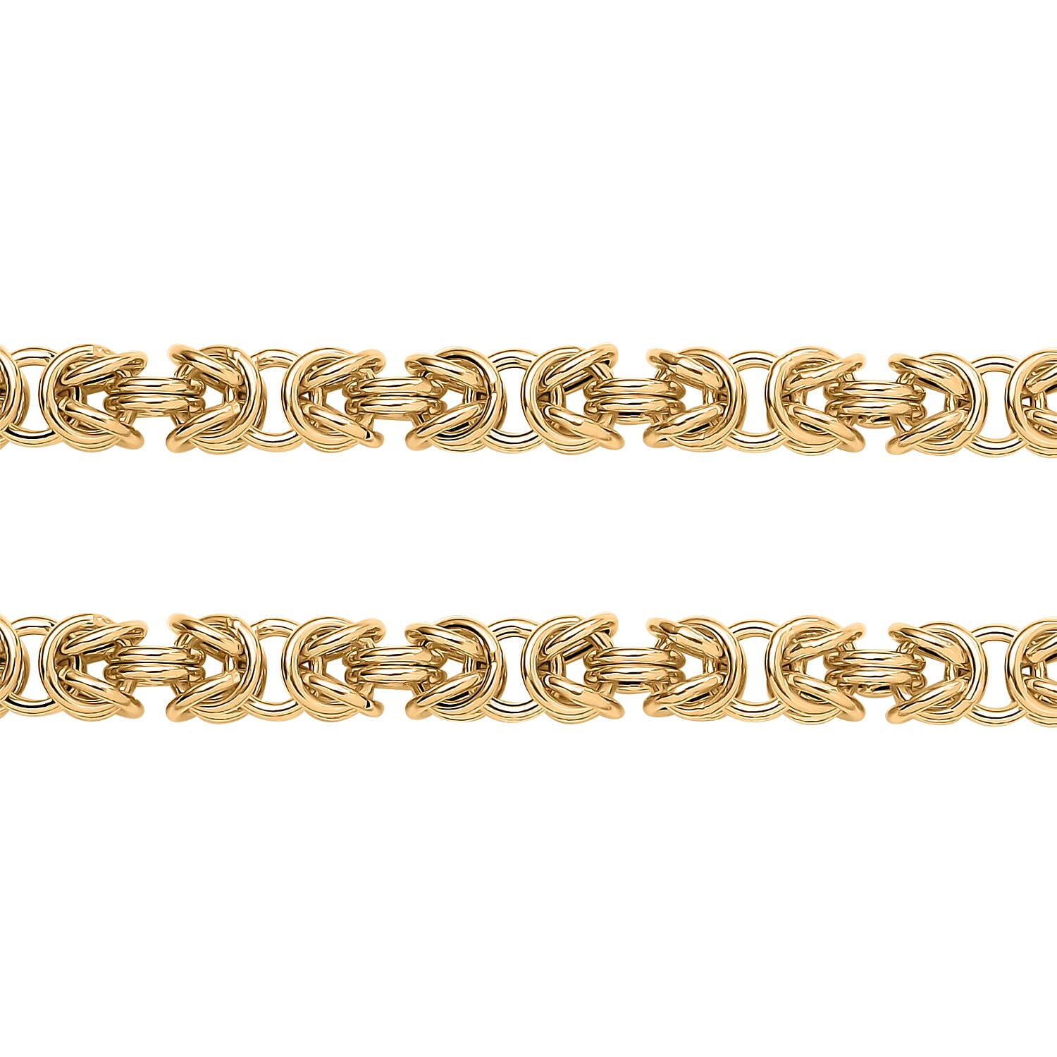 22K Yellow Gold 4.30mm Byzantine Chain Necklace 19.50 Inches 13.95 Grams