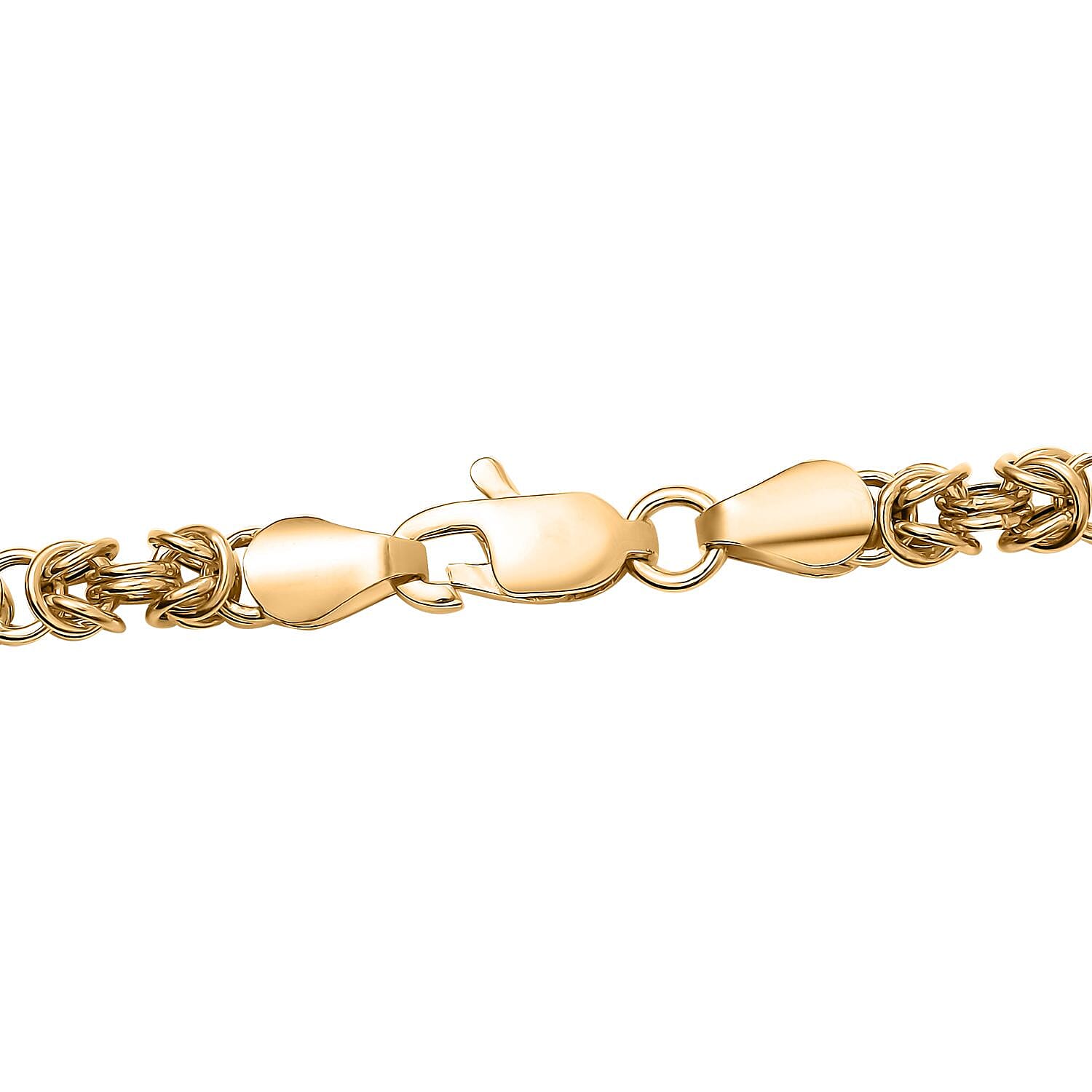 22K Yellow Gold 4.30mm Byzantine Chain Necklace 19.50 Inches 13.95 Grams