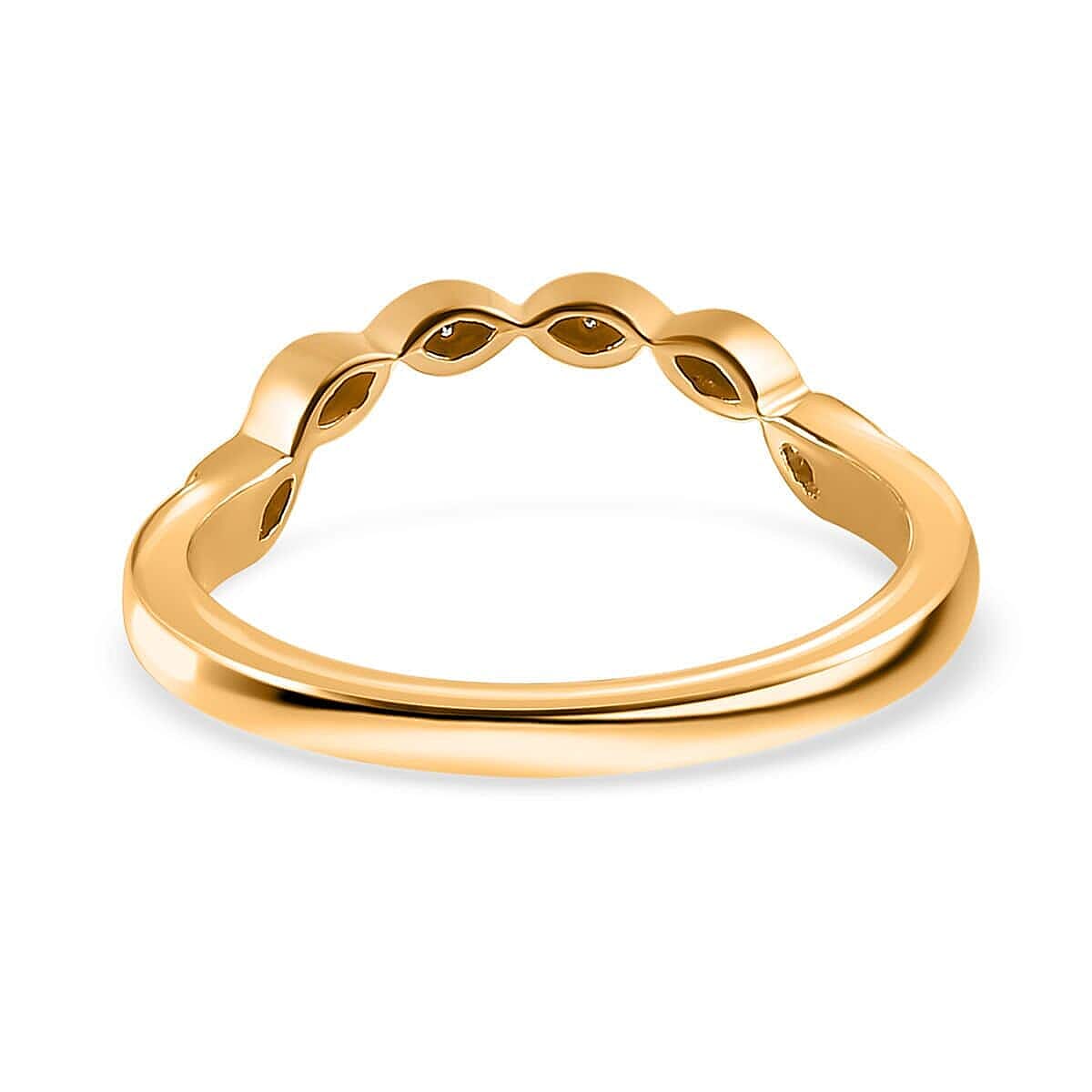 Iliana 18K Yellow Gold G-H SI1 Diamond Band Ring (Size 6.5) 0.05 ctw image number 4