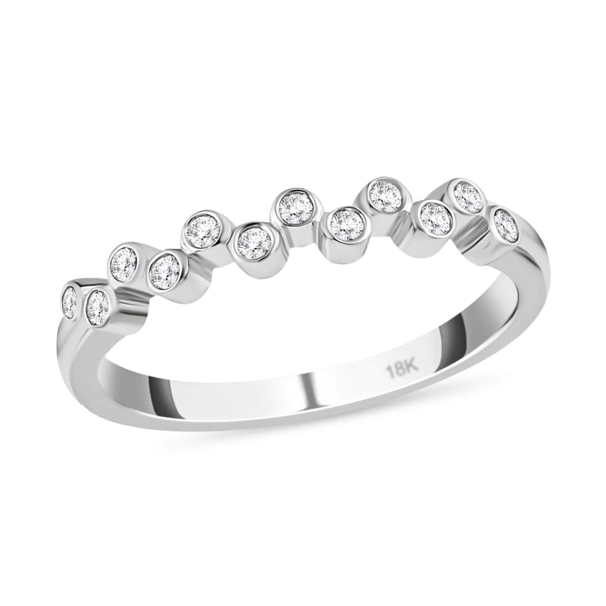 Iliana 18K White Gold G-H SI1 Diamond Band Ring (Size 10.0) 0.15 ctw image number 0