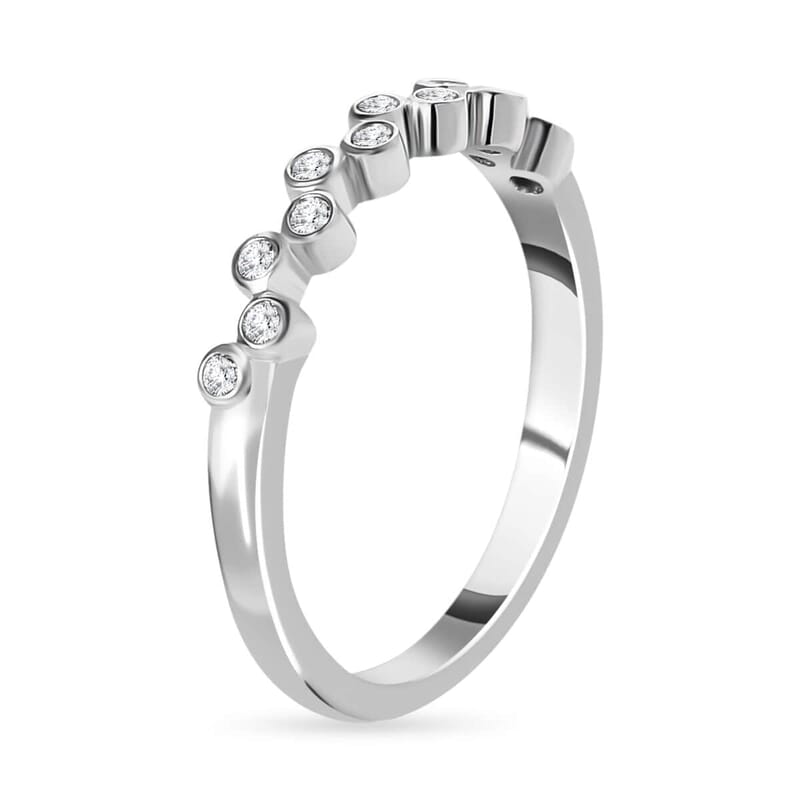 Iliana 18K White Gold G-H SI1 Diamond Band Ring (Size 10.0) 0.15 ctw