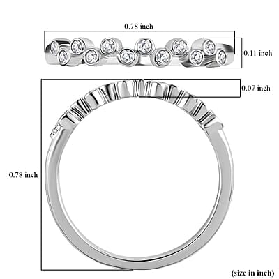 Iliana 18K White Gold G-H SI1 Diamond Band Ring (Size 10.0) 0.15 ctw