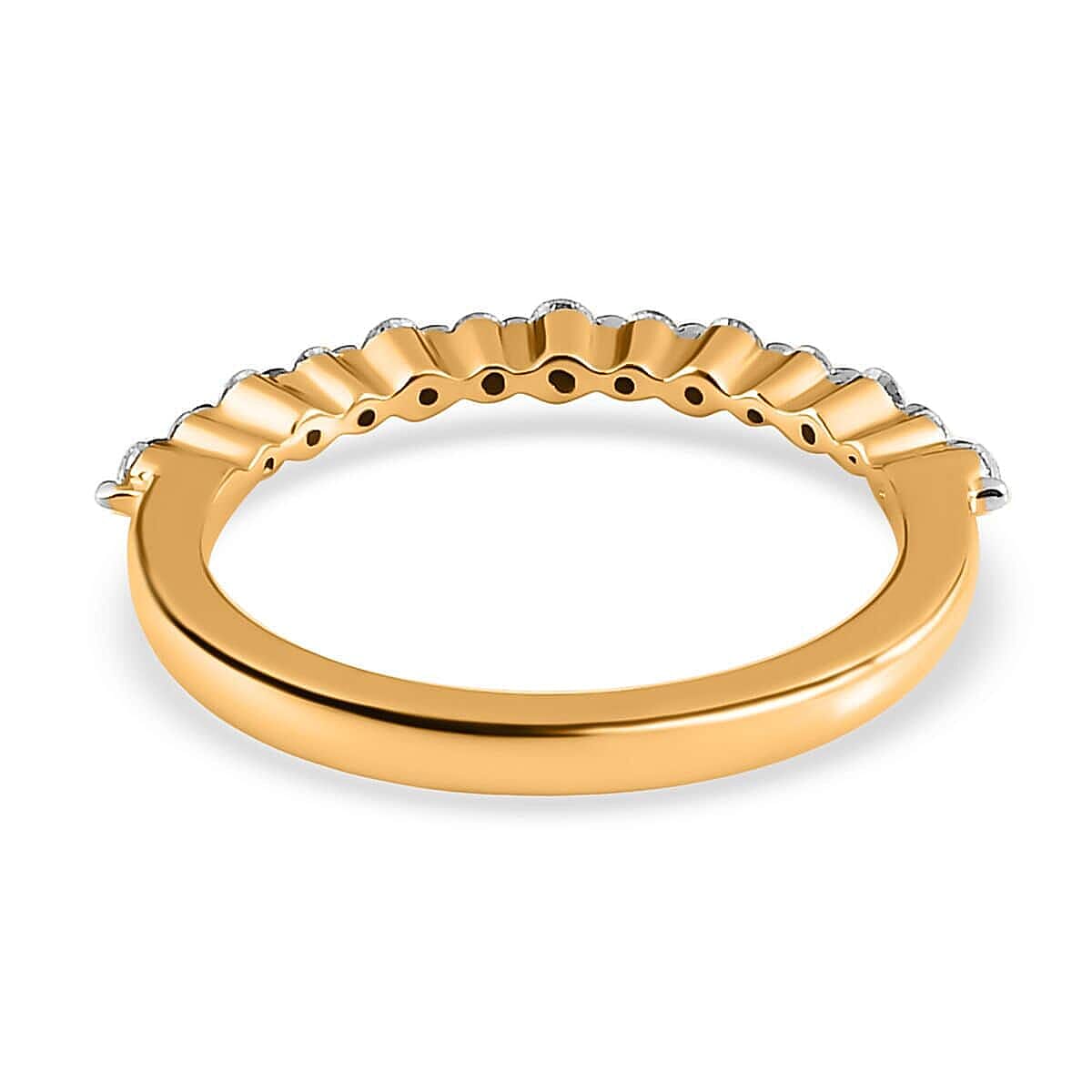 Iliana 18K Yellow Gold G-H SI1 White Diamond Band Ring (Size 7.5) 2.75 Grams 0.25 ctw image number 4