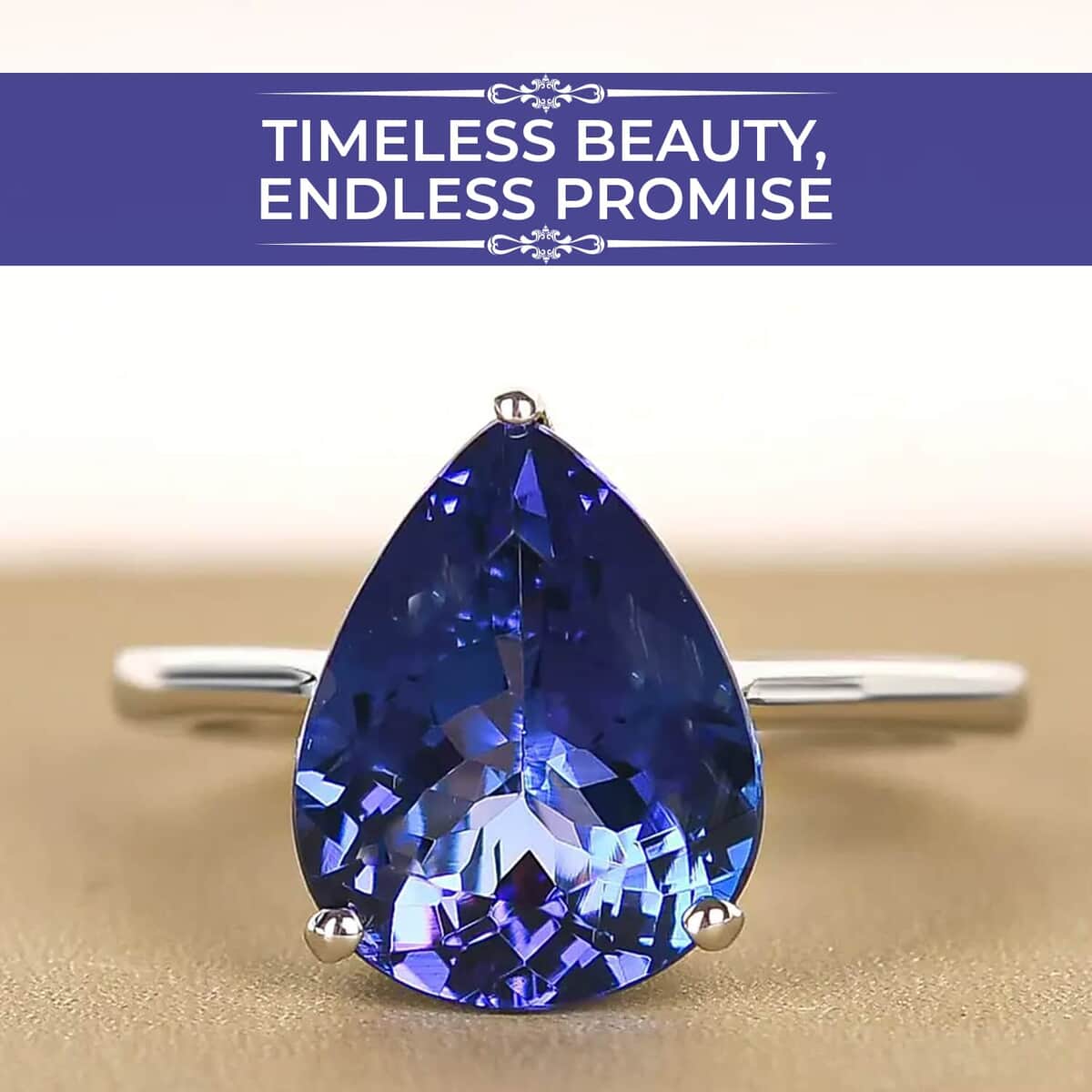 Rhapsody AAAA Tanzanite 5.00 ctw Solitaire Ring in 950 Platinum (Size 6.5) 5.05 Grams image number 1