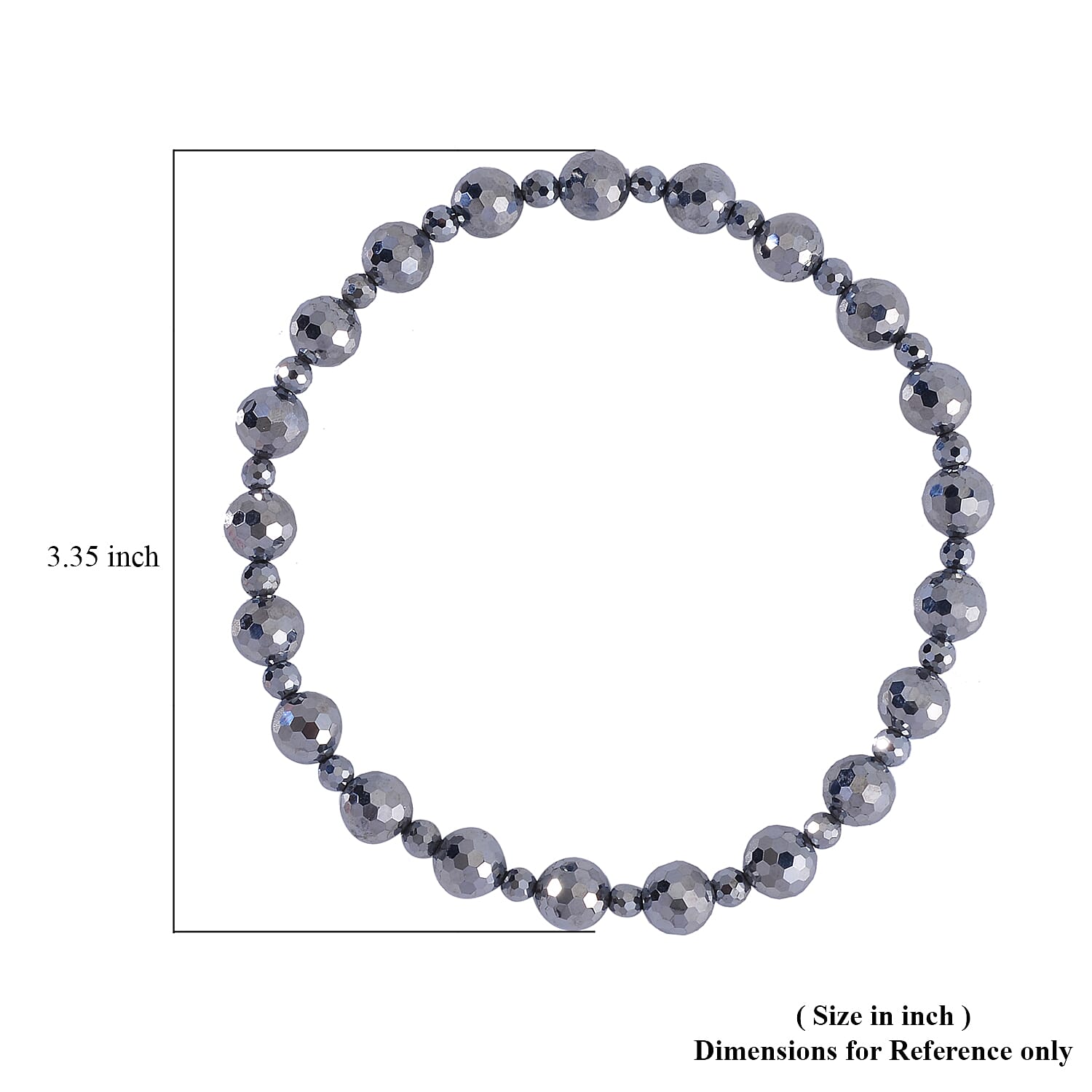 Terahertz 75.60 ctw Beaded Stretch Anklet