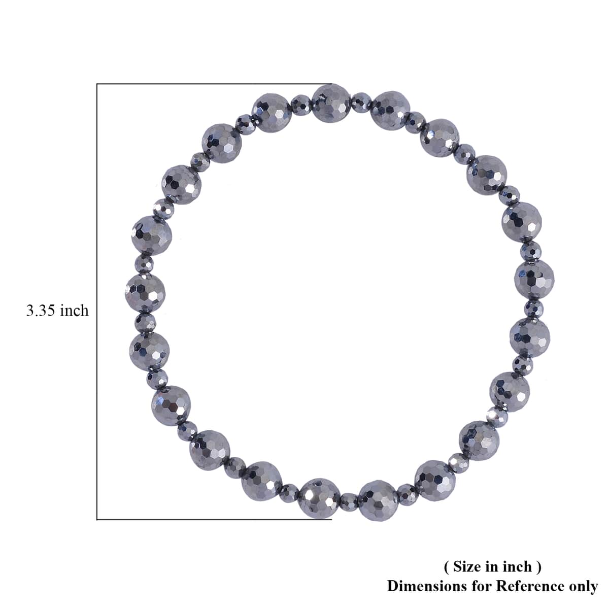 Terahertz Beaded Stretch Anklet 75.60 ctw image number 3