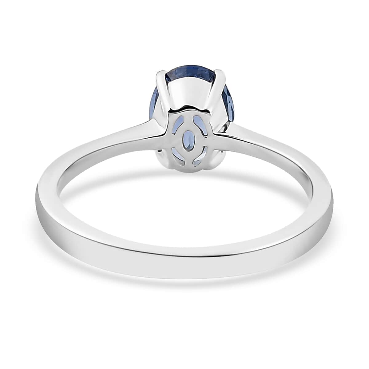 Iliana 18K White Gold AAA Royal Ceylon Sapphire Solitaire Ring (Size 9.5) 1.40 ctw image number 4