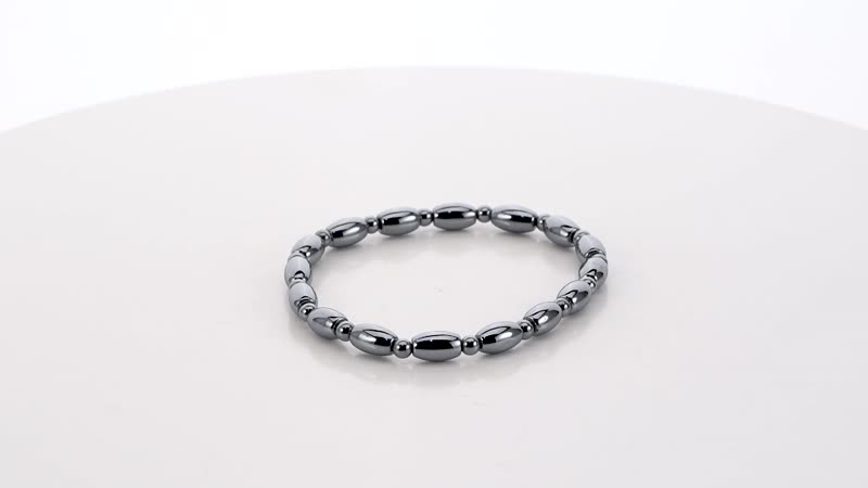 Terahertz Rice and Beaded Stretch Anklet 73.35 ctw