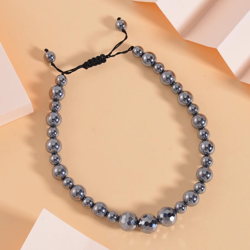 Terahertz Rice and Bead Stretch Anklet 73.35 ctw