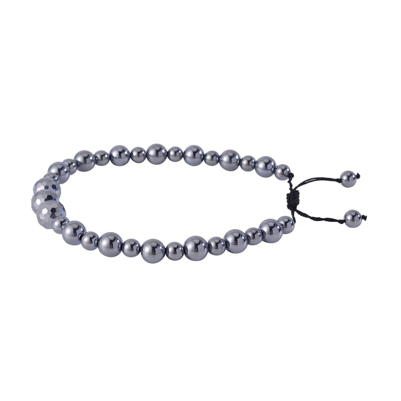 Terahertz Rice and Bead Stretch Anklet 73.35 ctw