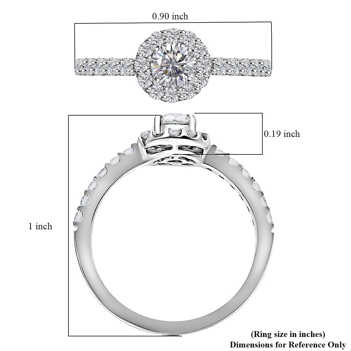 IGI Certified Rhapsody E-F VS Diamond 1.00 ctw Ring in 950 Platinum (Size 7.0) 4.70 Grams 