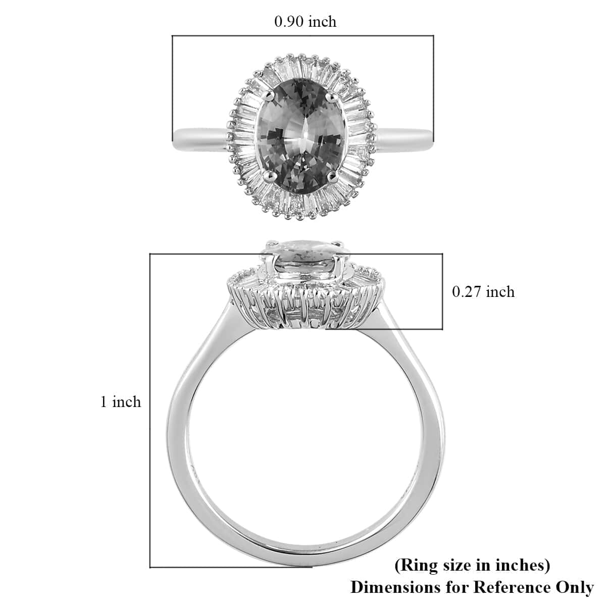 Iliana 18K White Gold AAA Royal Ceylon Sapphire and G-H SI Diamond Halo Ring (Size 5.5) 1.75 ctw image number 5