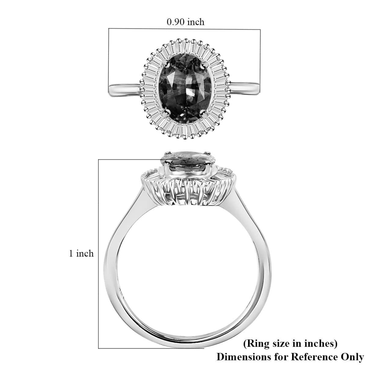 Iliana 18K White Gold AAA Royal Ceylon Sapphire and G-H SI Diamond Halo Ring (Size 8.5) 1.75 ctw image number 5