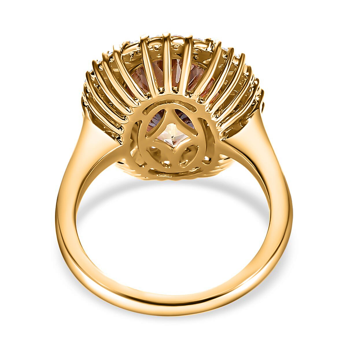 Iliana 18K Yellow Gold AAA Turkizite and G-H SI Diamond Ring (Size 8.0) 6.25 Grams 7.85 ctw image number 4