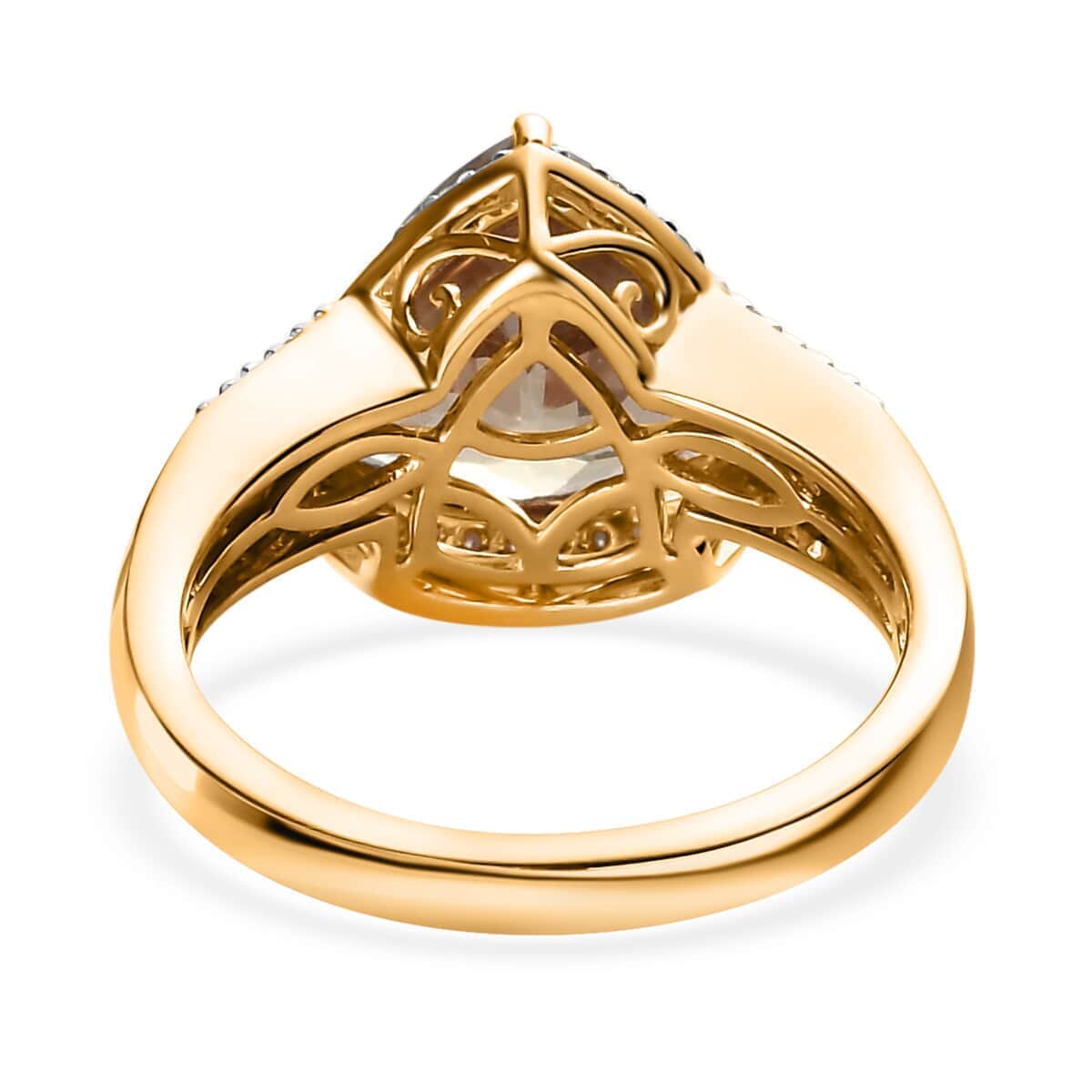 Iliana 18K Yellow Gold AAA Turkizite and G-H SI Diamond Ring (Size 10.5) 5 Grams 4.50 ctw image number 4