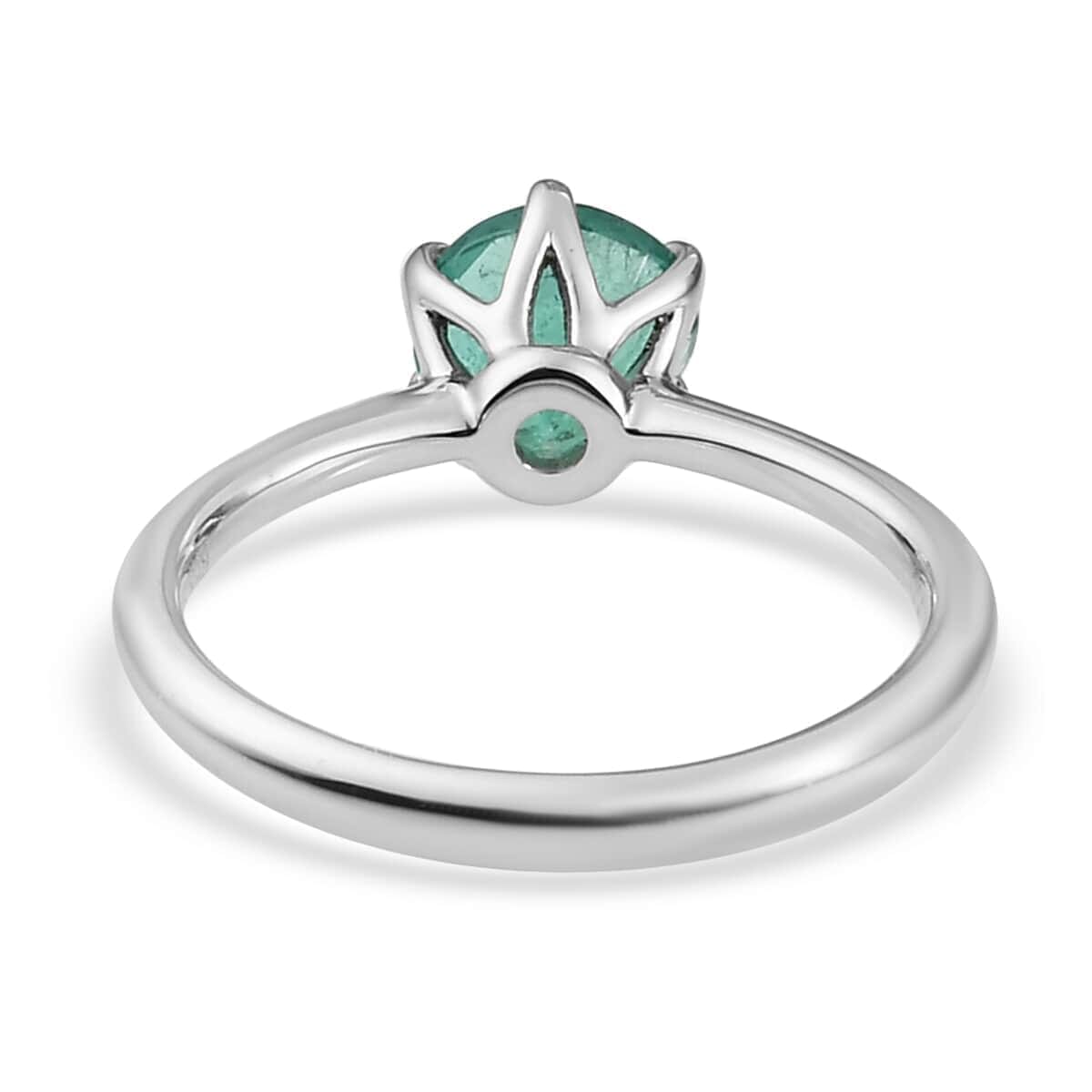 Rhapsody AAAA Kagem Zambian Emerald 1.00 ctw Solitaire Ring in 950 Platinum (Size 9.5) 4.40 Grams image number 4