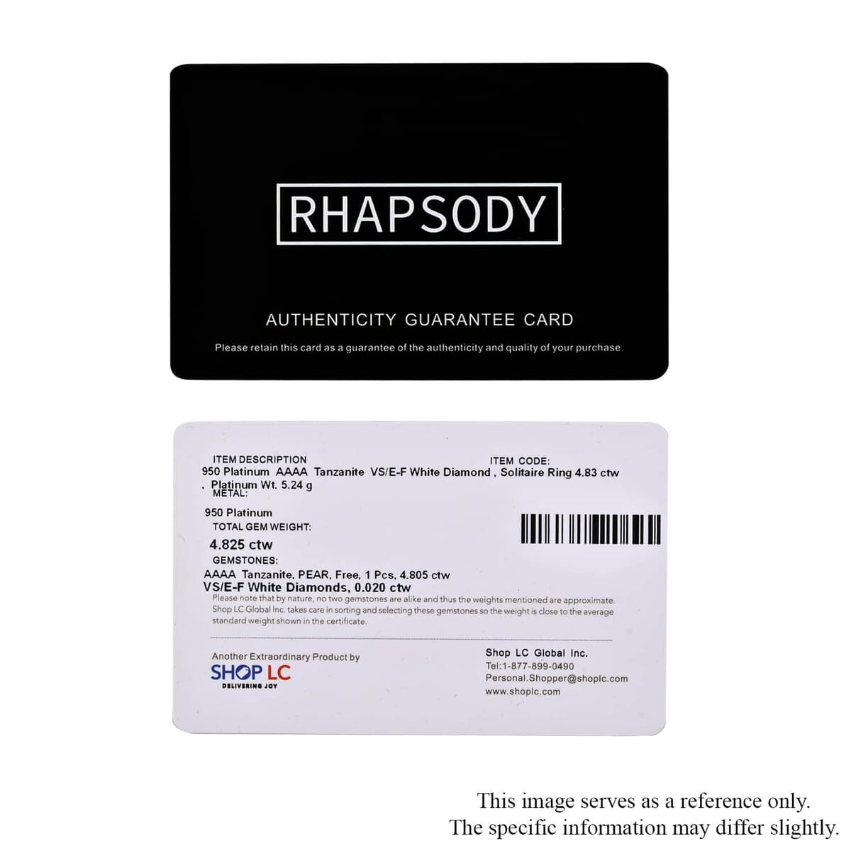 Certified & Appraised Rhapsody 950 Platinum AAAA Tanzanite and E-F VS2 Diamond Solitaire Ring (Size 7.5) 5.25 Grams 4.80 ctw image number 7
