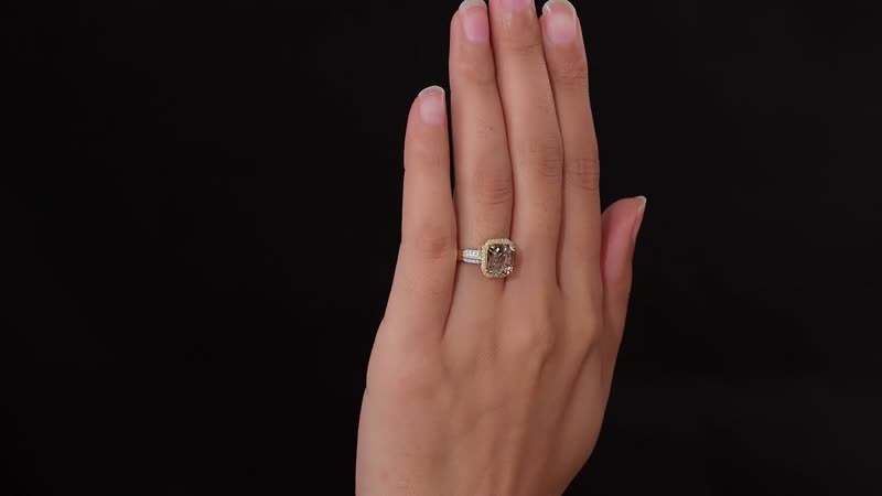 Doorbuster Iliana 18K Yellow Gold AAA Turkizite, Natural Yellow and White Diamond SI Floral Ring 5.15 Grams 4.25 ctw (Del. in 5-7 Days)