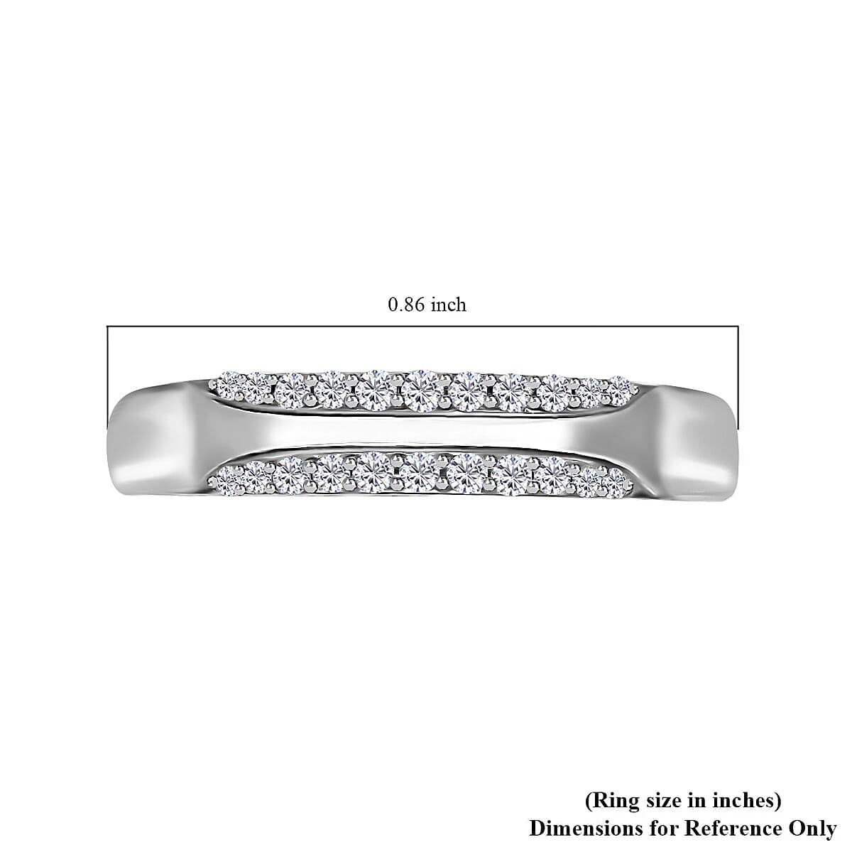 Rhapsody IGI Certified 950 Platinum E-F VS Diamond Ring (Size 5.5) 4.50 Grams 0.20 ctw