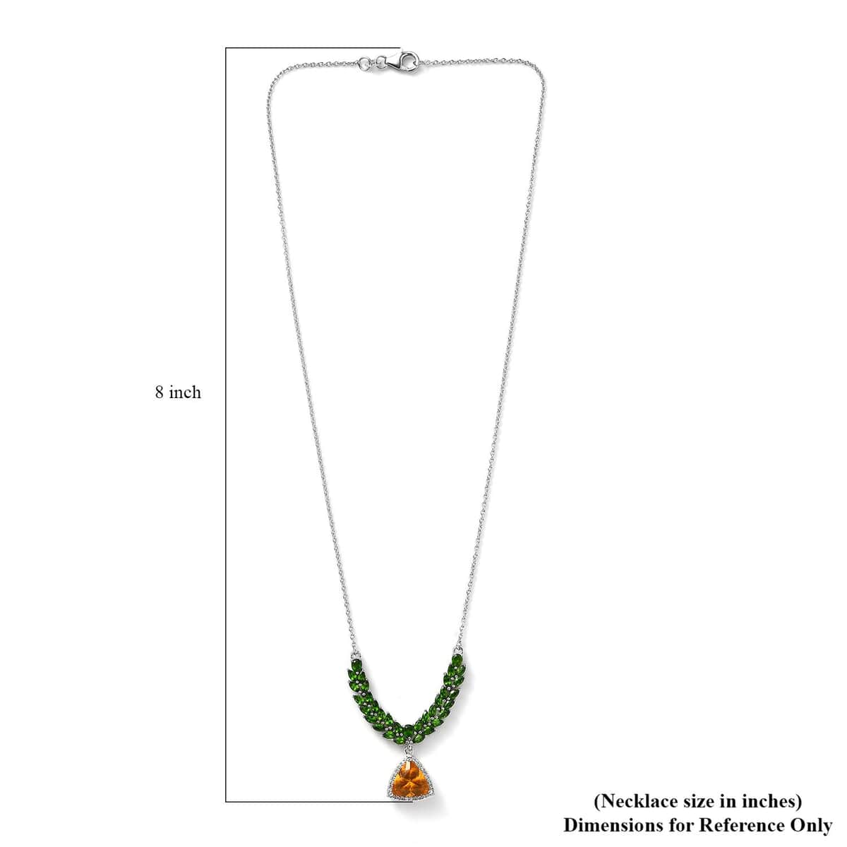 Premium BURITI Fire Opal and Multi Gemstone Necklace 18 Inches in Platinum Over Sterling Silver 5.75 ctw image number 5