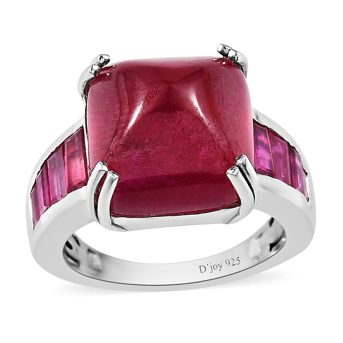 Niassa Ruby (FF) Ring in Platinum Over Sterling Silver (Size 10.0) 17.00 ctw