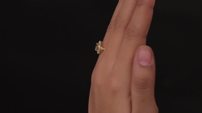 AAA Turkizite and Diamond Halo Ring in Vermeil Yellow Gold Over Sterling Silver 1.10 ctw (Del. in 5-7 Days)