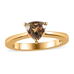 AAA Turkizite Solitaire Ring in Vermeil Yellow Gold Over Sterling Silver (Size 6.0) 1.15 ctw