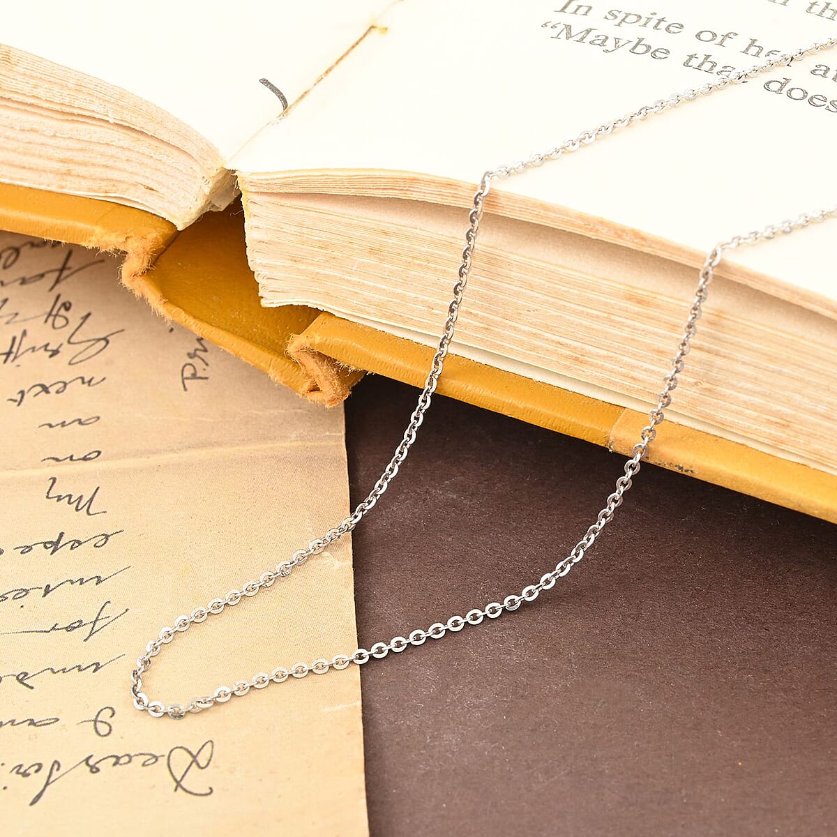 999 Platinum 1mm Cross Chain Necklace 17 Inches 2.50 Grams image number 1