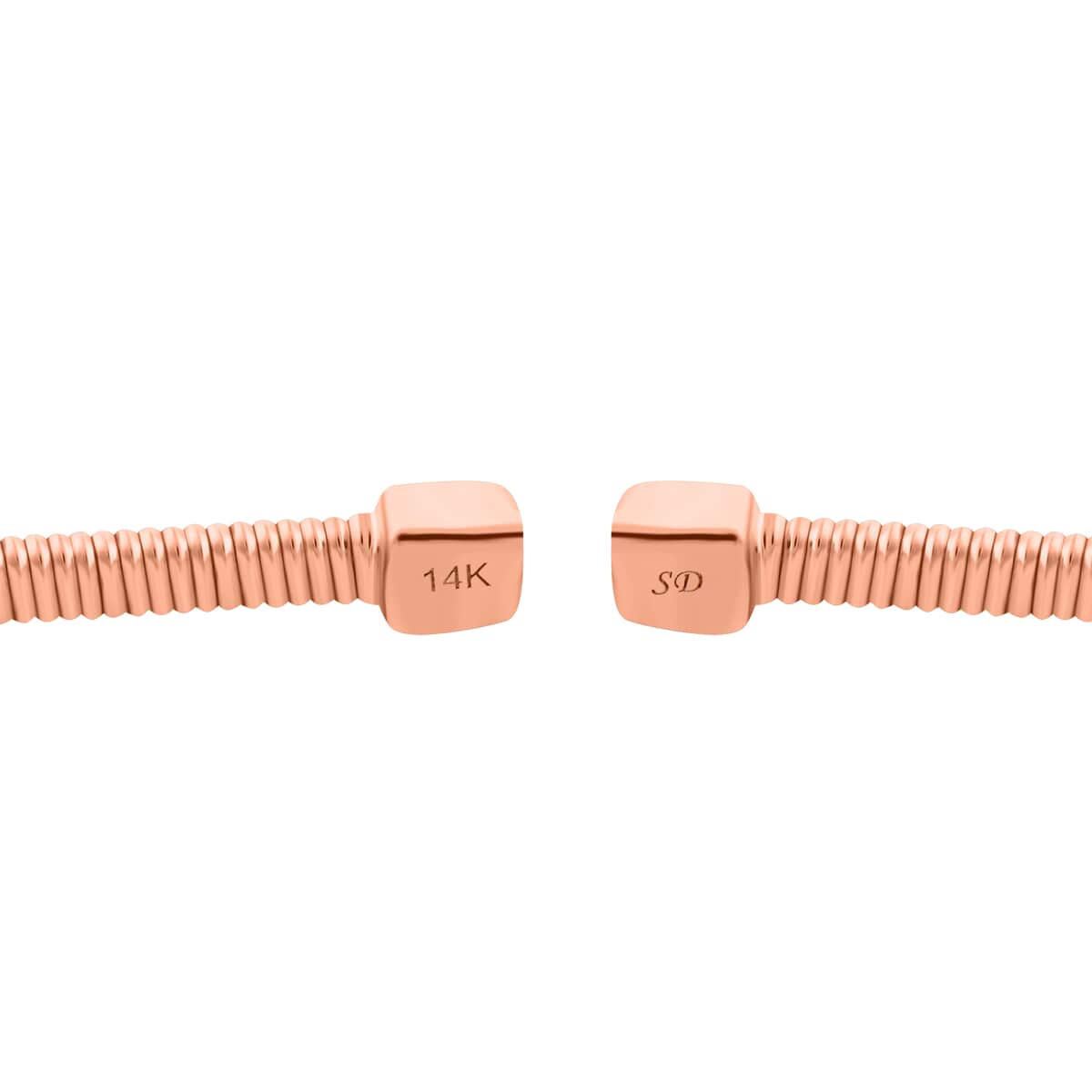 Modani 14K Rose Gold Marropino Morganite, Natural Pink Diamond Cuff Bracel (7.00 In) 3.65 Grams 1.00 ctw image number 3