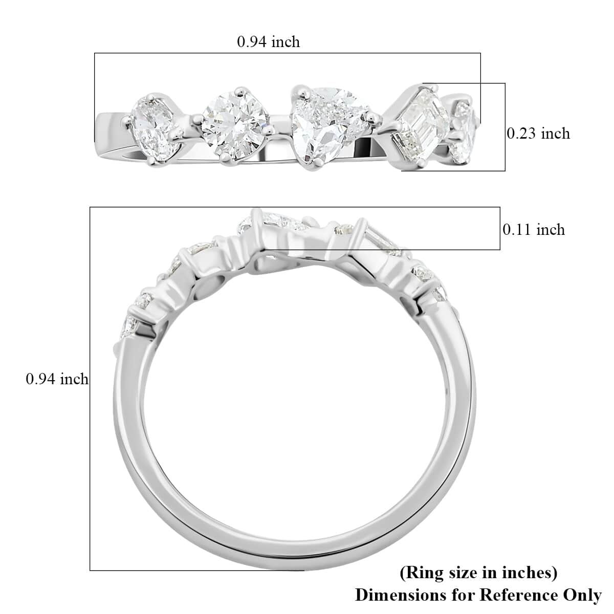 Modani 18K White Gold Diamond E-F VS2 Ring (Size 7.0) 3 Grams ctw (Del. in 10-12 Days) image number 4
