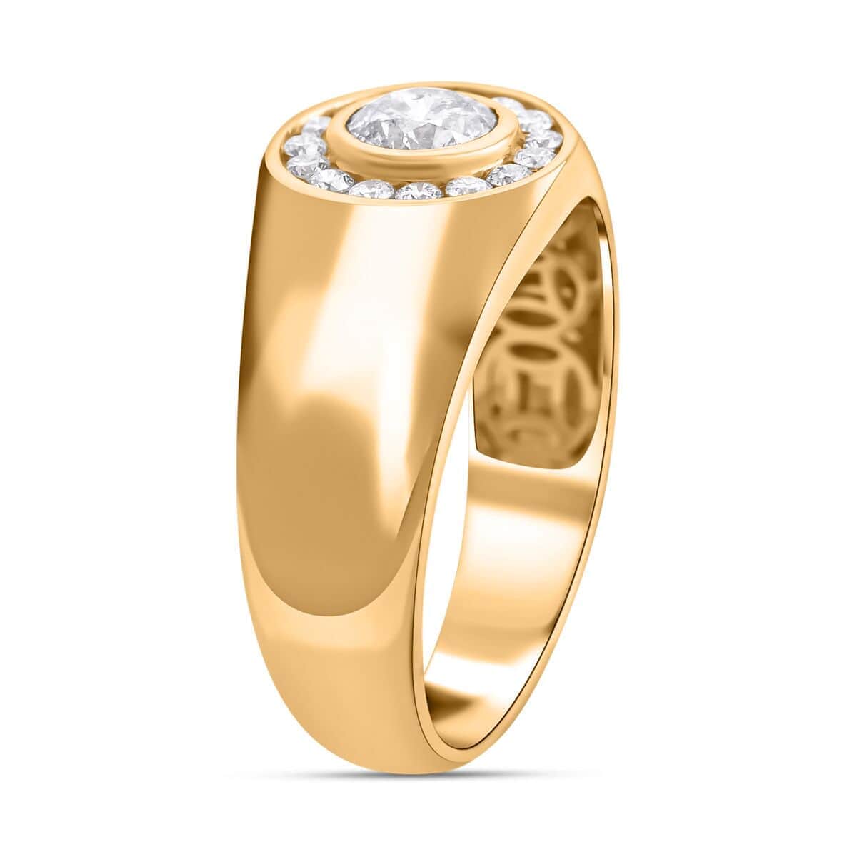Modani 14K Yellow Gold Diamond Men's Ring (Size 10.0) 6.70 Grams 1.10 ctw image number 3
