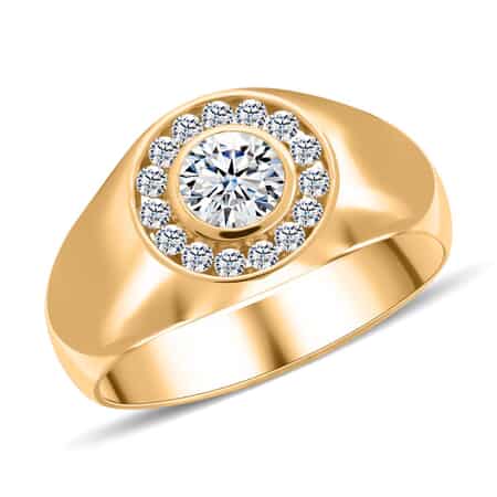 Buy Diamond Men's Ring in 14K YG Over Sterling Silver, Diamond Ring, Engagement  Rings For Men (Size 10.0) 1.00 ctw at ShopLC.