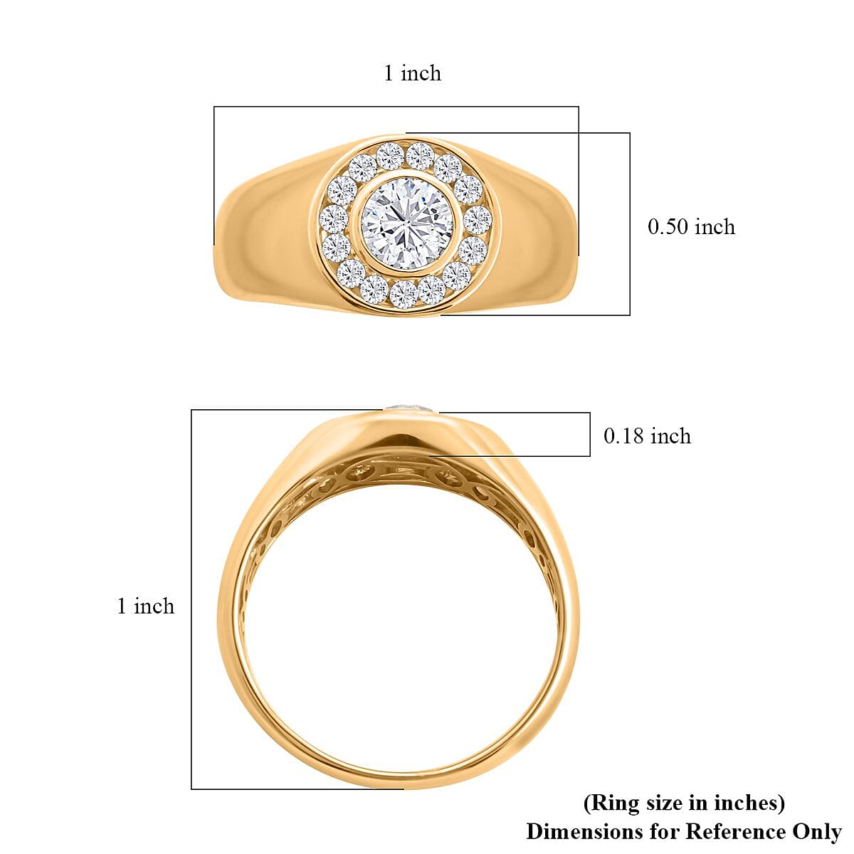 Modani 14K Yellow Gold Diamond Men's Ring (Size 8.0) 6.70 Grams 1.10 ctw image number 5