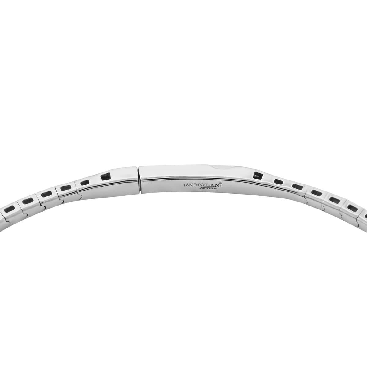 Modani E-F VS Diamond 7 Inch Bangle Bracelet in 18K White Gold With Total Metal Weight (8.20 g) Including Titanium Spring weight 0.60 g 1.00 ctw, Diamond Jewelry, Anniversary Gift For Her image number 4