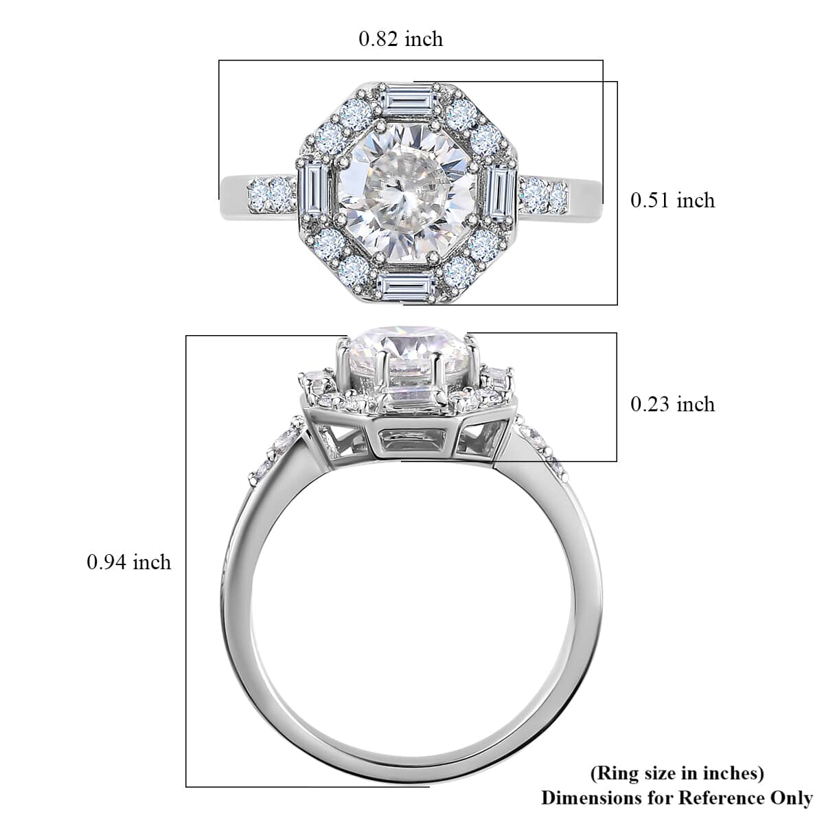 Shield Cut Moissanite Ring in Platinum Over Sterling Silver (Size 10.0) 1.80 ctw image number 5