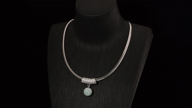 Aquamarine, Austrian Crystal Necklace (18-20 Inches) in Silvertone and Stainless Steel 15.95 ctw