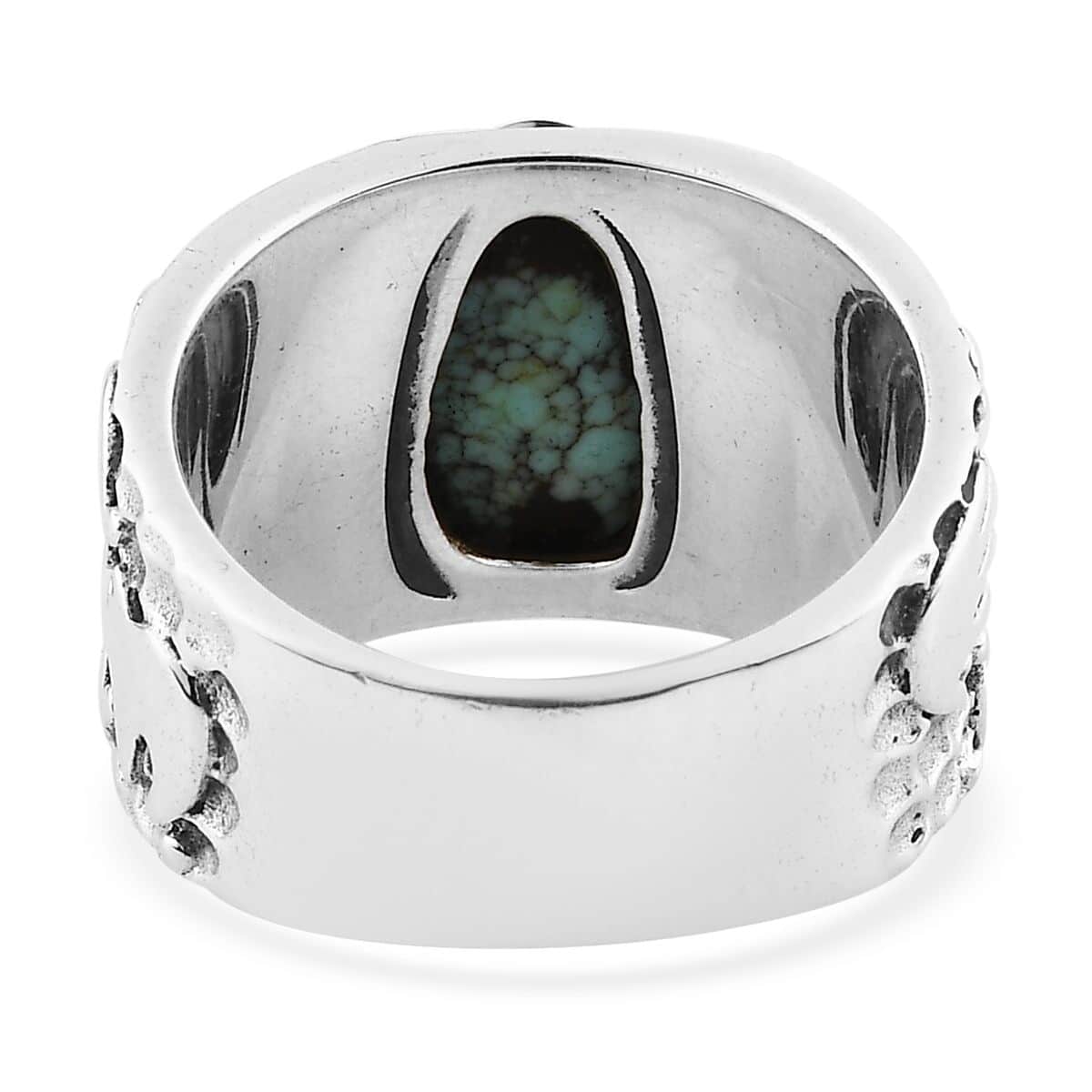 Artisan Crafted Blue Moon Turquoise Solitaire Ring in Sterling Silver (Size 7) 2.80 ctw image number 4