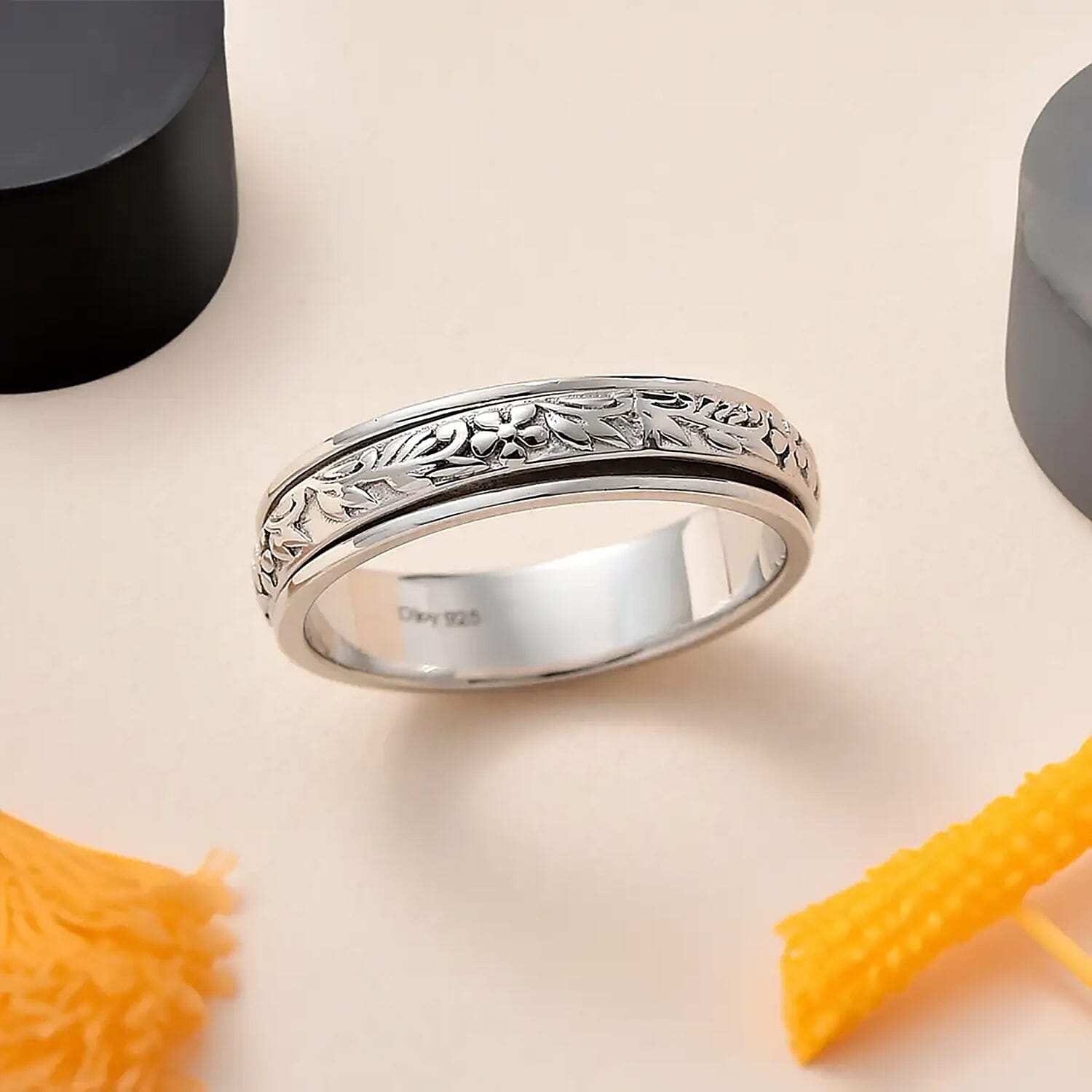Sterling Silver Spinner Ring (Size 11.0) 4.60 Grams